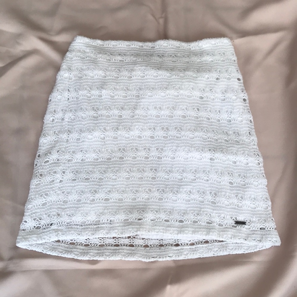 White Crochet Hollister skirt